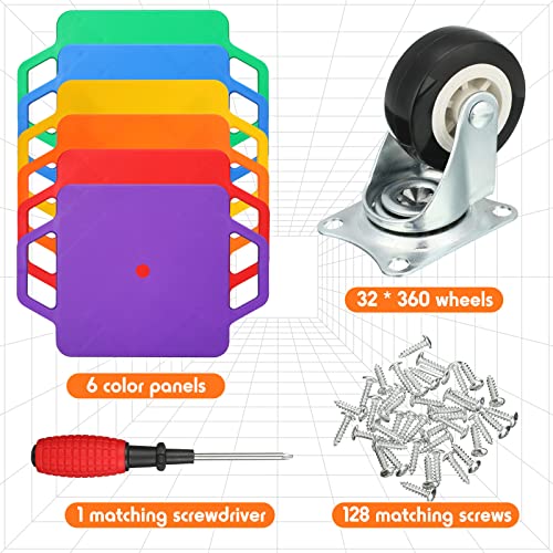 8 Pieces Sports Scooter Board Bulk Sitting Scooter Board Plastic Casters with Handles Sport Flat Scooter for Kids Children Gym Indoor Outdoor Activities Play Equipment from Jerify