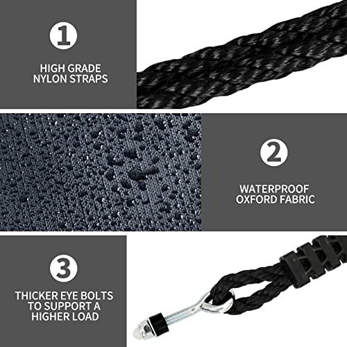 Tonahutu 60 Inch Platform Tree Swing for Kids and Adults 440LB Weight Capacity Waterproof Durable Steel Frame Giant Flying Saucer Indoor Outdoor Swing Set with Straps, Carabiners, Easy to Install from Tonahutu