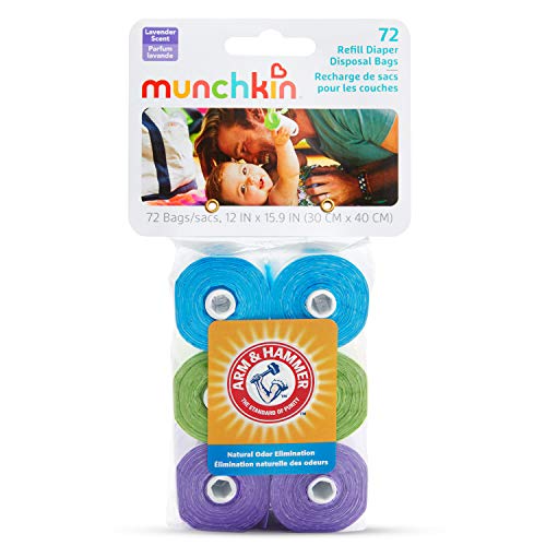 Munchkin Arm and Hammer Diaper Bag Refills, 6 Pack, 72 Bags from Munchkin