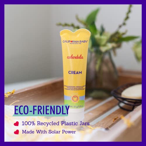 California Baby Calendula Moisturizing Cream (1.8 oz.) Hydrates Soft, Sensitive Skin | Plant-Based, Vegan Friendly | Soothes irritation caused by dry skin on Face, Arms and Body. from California Baby