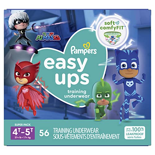 Pampers Easy Ups Training Pants Boys and Girls, 4T-5T (Size 6), 56 Count, Super Pack from Procter & Gamble - Pampers