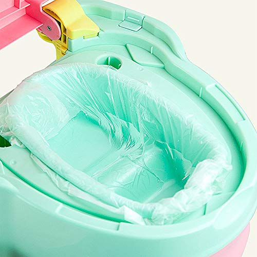 100 Pack Portable Travel Universal Potty Chair Liners with Drawstring Training Toilet Seat Potty Bags Cleaning Bag for Kids Toddlers Adults Pets Outdoors (44 x 24 cm) from WooWan