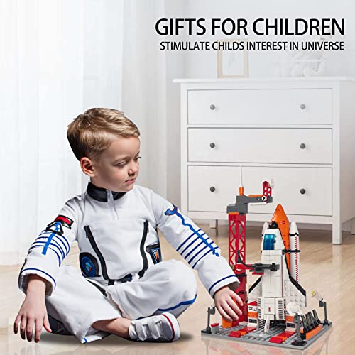 ZKA Space Exploration Space Shuttle Toys for 6 7 8 9 10+ Years Boys STEM Space Building kit Toys with Heavy Duty Transport Rocket and Launcher, Great Gift for 6+ Years Old Boys (494PCS) by ZKA004B
