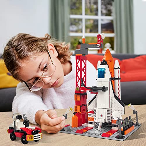 ZKA Space Exploration Space Shuttle Toys for 6 7 8 9 10+ Years Boys STEM Space Building kit Toys with Heavy Duty Transport Rocket and Launcher, Great Gift for 6+ Years Old Boys (494PCS) by ZKA004B