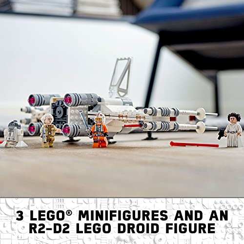 LEGO Star Wars Luke Skywalker's X-Wing Fighter 75301 Building Toy Set - Princess Leia Minifigure, R2-D2 Droid Figure, Jedi Spaceship from The Classic Trilogy Movies, Great Gift for Kids, Boys, Girls by LEGO