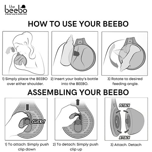 The Beebo Hands Free Bottle Holder, Upgraded â New and Improved, Teal | Baby Bottle Holder â Suitable for Most Bottle Sizes, Enhance Feeding Time for Parents and Caregivers| Anti Slip Free Hand Bottle from the beebo