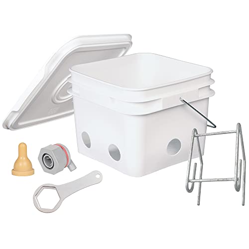 Premier Lamb 'N' Goat Kid Orphan Feeding Bucket (2 Gallon, 4 Teat Units) from Premier 1 Supplies