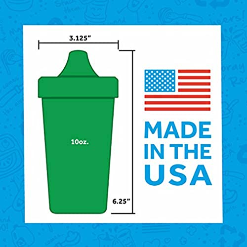 Re-Play Made in USA 10 oz. No Spill Cups for Baby, Toddler & Child Feeding in Sky Blue, Ice Blue & Navy Blue | Made from Eco Friendly Recycled Milk Jugs| BPA Free | Dishwasher Safe | Bluesy (3pk) from Re-Think It Inc.