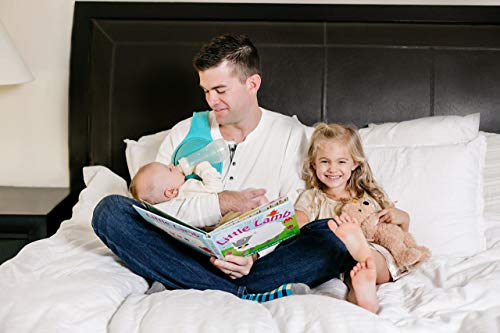 The Beebo Hands Free Bottle Holder, Upgraded â New and Improved, Teal | Baby Bottle Holder â Suitable for Most Bottle Sizes, Enhance Feeding Time for Parents and Caregivers| Anti Slip Free Hand Bottle from the beebo