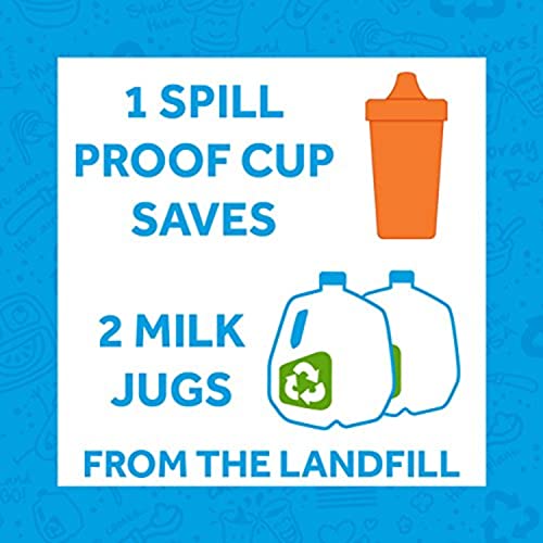 Re-Play Made in USA 10 oz. No Spill Cups for Baby, Toddler & Child Feeding in Sky Blue, Ice Blue & Navy Blue | Made from Eco Friendly Recycled Milk Jugs| BPA Free | Dishwasher Safe | Bluesy (3pk) from Re-Think It Inc.