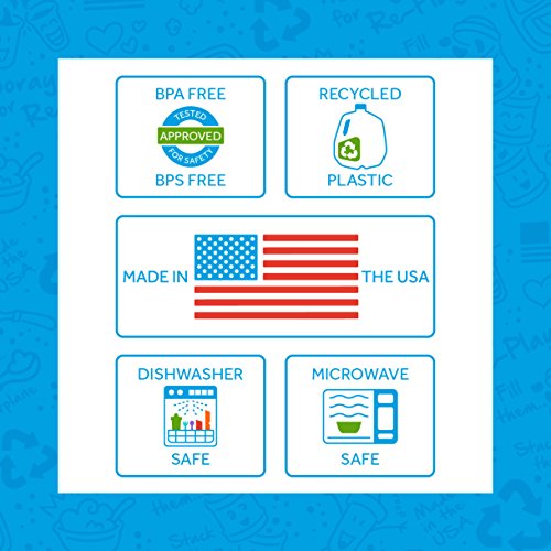 Re-Play Made in USA 10 oz. No Spill Cups for Baby, Toddler & Child Feeding in Sky Blue, Ice Blue & Navy Blue | Made from Eco Friendly Recycled Milk Jugs| BPA Free | Dishwasher Safe | Bluesy (3pk) from Re-Think It Inc.