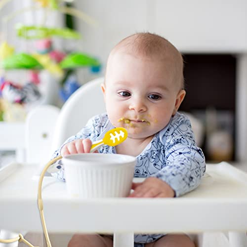 Baby Spoons Holder Strap Pacifier Clip Highchair Accessories-Gelinor First Stage Baby Led Weaning Feeding Supplies(Green and Blue) from Gelinor