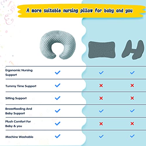 Ezencon Nursing Pillow for Breastfeeding Positioner - Bottle Breast Feeding Pillows Baby Support Pillow with Removable Cotton Blend Cover from Ezencon