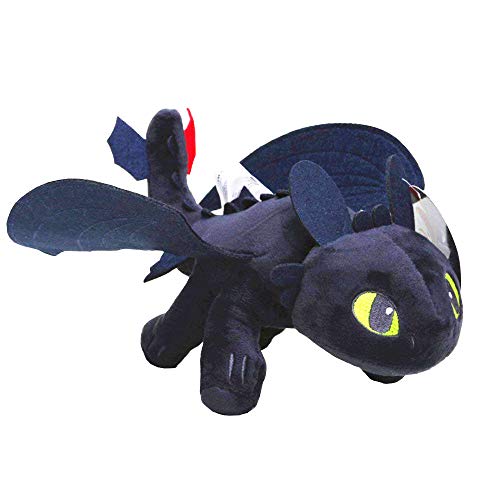 How to Train Your Dragon Night Fury Toothless Night Fury Stuffed Animal Plush Doll Toy Dragons Defenders of Berk 10inch by Toothless Dragon