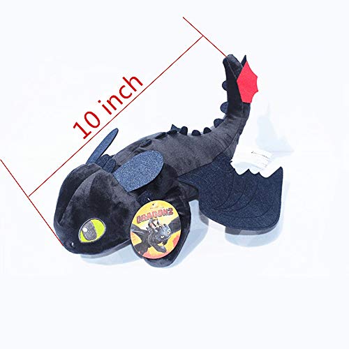 How to Train Your Dragon Night Fury Toothless Night Fury Stuffed Animal Plush Doll Toy Dragons Defenders of Berk 10inch by Toothless Dragon
