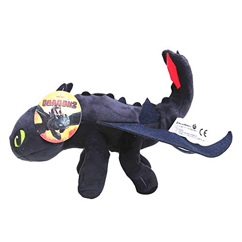 How to Train Your Dragon Night Fury Toothless Night Fury Stuffed Animal Plush Doll Toy Dragons Defenders of Berk 10inch by Toothless Dragon