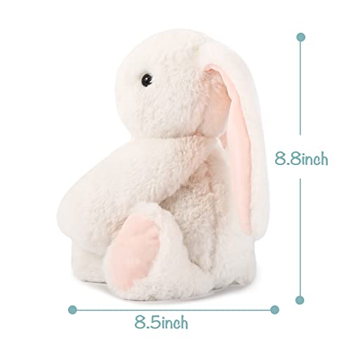 TCBunny Baby Bunny Bedtime Stuffed Animal Plush Toy 11", Kids, Lilly (White) from TCBunny