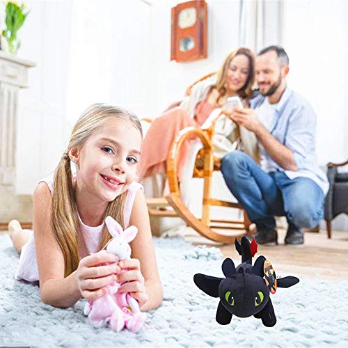 How to Train Your Dragon Night Fury Toothless Night Fury Stuffed Animal Plush Doll Toy Dragons Defenders of Berk 10inch by Toothless Dragon