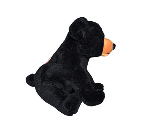 Wild Republic Wild Calls Black Bear, Authentic Animal Sound, Stuffed Animal, Eight Inches, Gift for Kids, Plush Toy, Fill is Spun Recycled Water Bottles, 6" (23312) by Wild Republic