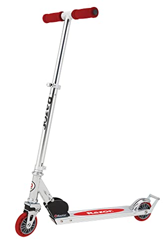 Razor A2 Kick Scooter for Kids Ages 5+ - Wheelie Bar, Foldable, Lightweight, Front Vibration Reducing System, For Riders up to 143 lbs by Razor USA, LLC