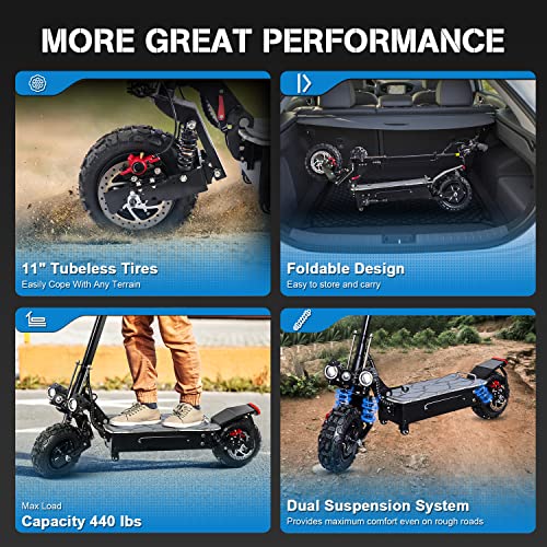 Electric Scooter Adults 50 MPH with Seat, 5600W 60V Adult Electric Scooter up to 56-62 Miles, 11" Tires, Dual Shocks & Dual Braks, Folding Electric Scooter for Adults, Handbar Bag Included from Dongguan Lvkang Energy Saving Technology Co., LTD