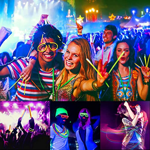 170 PCS Glow in the Dark Party Supplies for Kids, LED Light Up Toys Neon Party Supplies with 30 Flashing Glasses, 100 Glow Sticks, 40 Finger Lights Light for Adults Neon Glow Halloween Birthday Party Disco Party Easter Gifts by OLUPP