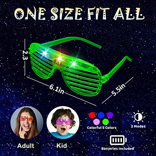 170 PCS Glow in the Dark Party Supplies for Kids, LED Light Up Toys Neon Party Supplies with 30 Flashing Glasses, 100 Glow Sticks, 40 Finger Lights Light for Adults Neon Glow Halloween Birthday Party Disco Party Easter Gifts by OLUPP