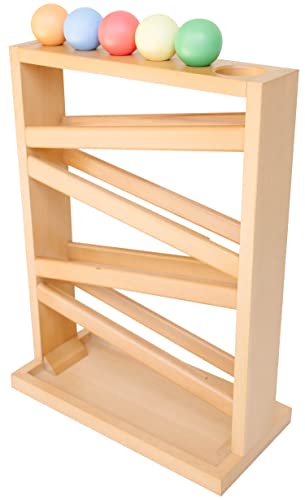 Montessori Ball Tracker Wooden Ball Drop - Wood Toys for 3 Year Old - Educational Toy for Baby and Toddler - Ball Ramp Maze Run Track - Baby Ball Drop Toy - First Birthday Gift 18 Months by Montessori & Me