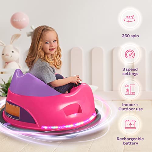 JoyBerri Bumper Car for Toddlers 1-3 - Toddler, Baby, and Kids Ride On Toy Electric Bumper Car - with Bluetooth, Music and Remote/Safety Certified, Kid Approved, Electric Kids Ride on Bumper Car Gift by JoyBerri