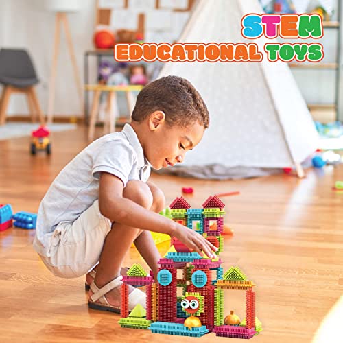 Contixo STEM Building Toys, ST5 144 pcs Bristle Shape 3D Tiles Set Construction Learning Stacking Educational Block, Creativity Beyond Imagination, Inspirational, Recreational Toy for Kids Ages 3-8 from Contixo