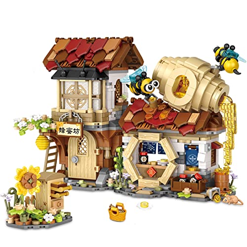 QLT Honey Workshop Mini Building Blocks, MOC Creative Building Toys Model Set for 7-9 Years Old Girls Boys, 1242 PCS Simulation Architecture Construction Toy, Gift Idea for Kids Adults by Shantou Yichao Technology Co., LTD