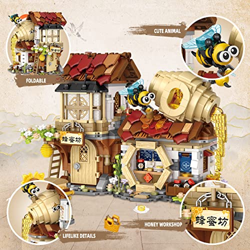 QLT Honey Workshop Mini Building Blocks, MOC Creative Building Toys Model Set for 7-9 Years Old Girls Boys, 1242 PCS Simulation Architecture Construction Toy, Gift Idea for Kids Adults by Shantou Yichao Technology Co., LTD
