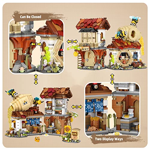 QLT Honey Workshop Mini Building Blocks, MOC Creative Building Toys Model Set for 7-9 Years Old Girls Boys, 1242 PCS Simulation Architecture Construction Toy, Gift Idea for Kids Adults by Shantou Yichao Technology Co., LTD