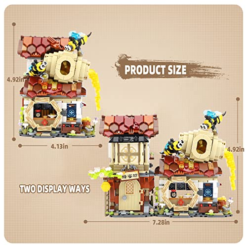 QLT Honey Workshop Mini Building Blocks, MOC Creative Building Toys Model Set for 7-9 Years Old Girls Boys, 1242 PCS Simulation Architecture Construction Toy, Gift Idea for Kids Adults by Shantou Yichao Technology Co., LTD