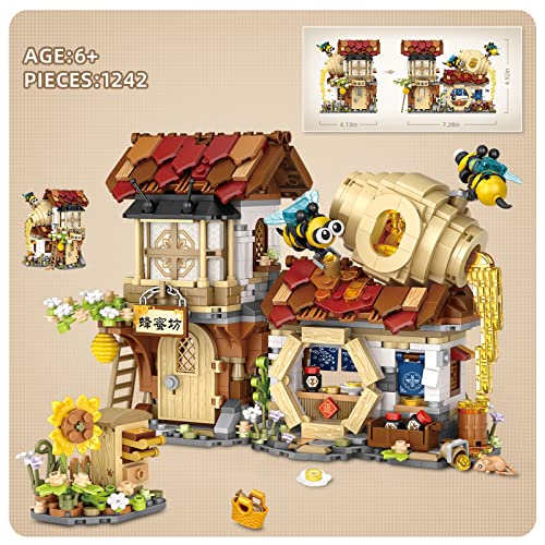 QLT Honey Workshop Mini Building Blocks, MOC Creative Building Toys Model Set for 7-9 Years Old Girls Boys, 1242 PCS Simulation Architecture Construction Toy, Gift Idea for Kids Adults by Shantou Yichao Technology Co., LTD
