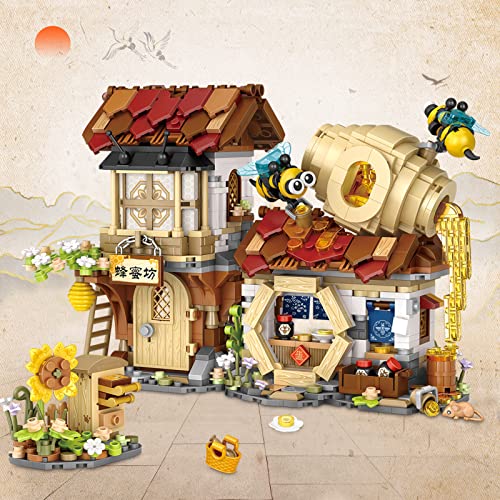 QLT Honey Workshop Mini Building Blocks, MOC Creative Building Toys Model Set for 7-9 Years Old Girls Boys, 1242 PCS Simulation Architecture Construction Toy, Gift Idea for Kids Adults by Shantou Yichao Technology Co., LTD