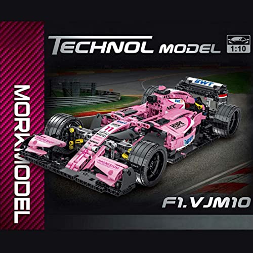 MISINI 1100PCS Technik Building Blocks Racing Car F11 Model ,1:10 MOC Creative Building Block Sports car, Compatible with Lego Technology (Pink) by shenzhenshichangqinshiyeyouxiangongsi