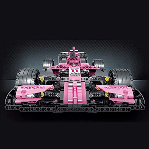 MISINI 1100PCS Technik Building Blocks Racing Car F11 Model ,1:10 MOC Creative Building Block Sports car, Compatible with Lego Technology (Pink) by shenzhenshichangqinshiyeyouxiangongsi