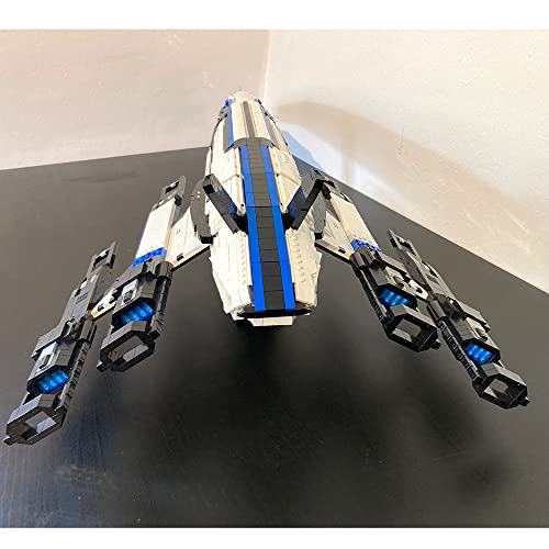 Normandy SR-2 Building Kit, Commander Shepard's Starship Building Block, Mass Sci-fi Game Military Warship Normandy SR 2 Airplane Model Building Blocks, Awesome Building Toy for Display (3927 Pieces) from Sayotoo
