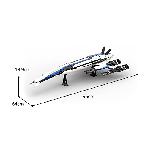 Normandy SR-2 Building Kit, Commander Shepard's Starship Building Block, Mass Sci-fi Game Military Warship Normandy SR 2 Airplane Model Building Blocks, Awesome Building Toy for Display (3927 Pieces) from Sayotoo