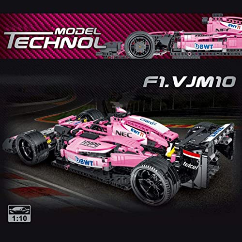 MISINI 1100PCS Technik Building Blocks Racing Car F11 Model ,1:10 MOC Creative Building Block Sports car, Compatible with Lego Technology (Pink) by shenzhenshichangqinshiyeyouxiangongsi