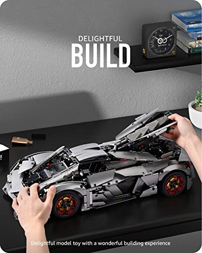 Nifeliz Sports Car Terzor, Race Car Display Model, Trendy Building Toy for Adult Gift Giving or Collection (3358 Pieces) by Nifeliz