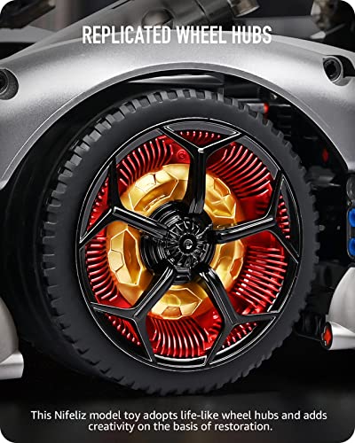 Nifeliz Sports Car Terzor, Race Car Display Model, Trendy Building Toy for Adult Gift Giving or Collection (3358 Pieces) by Nifeliz