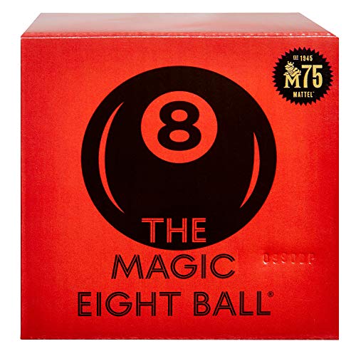 Magic 8 Ball Mattel 75th Anniversary Fortune-Telling Novelty Toy with Floating Answers, Great Gift for Ages 6 Years & Older by Mattel