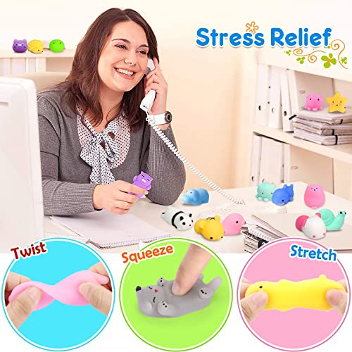 Mochi Squishy Toys FLY2SKY 28PCS Animal Mini Squishies Kawaii Party Favors for Kids Cat Unicorn Squishy Squeeze Stress Relief Toys Goodie Bags Novelty Toy Birthday Gifts for Boys Girls Adults, Random from FLY2SKY