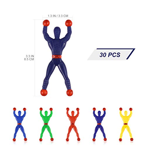 NUOBESTY Sticky Rolling Men Sticky Stretchy Wall Climbers Party Favor Tricky Novelty Toys for Kids, 30 Pcs ( Random Color ) from NUOBESTY