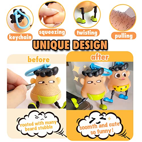 Pimple Popper Toy Skin Picking Fidget Toy, Stress Relief Toy Blackheads Remover Asmr, Trichotillomania Squishy Fidget Toy Hair Pulling Novelty Gag Gift Cute Key Chain by Angel's Wonderland