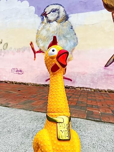 Animolds Hug Me Giant Rubber Chicken- Huge Screaming Rubber Chicken Toy for Kids Novelty Extra Large Squeaky Toy | Screams Up to 45 Seconds- Our Biggest Chicken Yet! (Blue) by Flash Sales