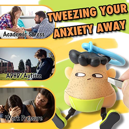 Pimple Popper Toy Skin Picking Fidget Toy, Stress Relief Toy Blackheads Remover Asmr, Trichotillomania Squishy Fidget Toy Hair Pulling Novelty Gag Gift Cute Key Chain by Angel's Wonderland