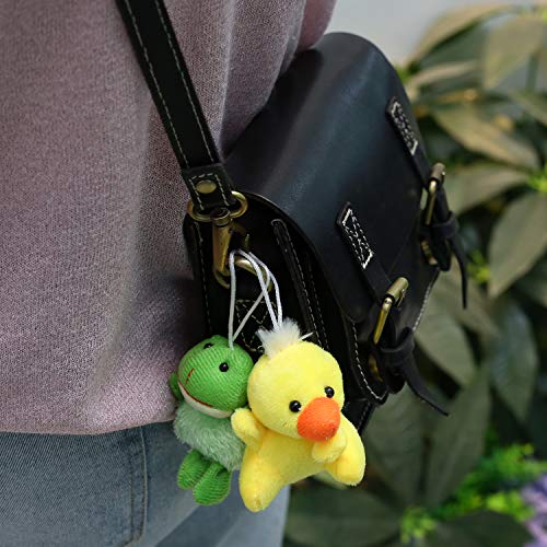 32 Piece Mini Plush Animal Toy Set, Cute Small Animals Plush Keychain Decoration for Themed Parties, Kindergarten Gift Giveaway, Teacher Student Award, Goody Bags Filler For Boys Girls Child Kid by Punertoy